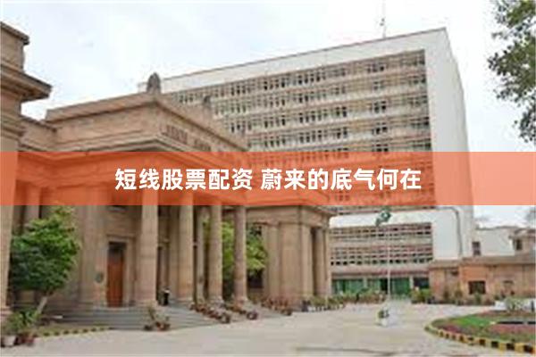 短线股票配资 蔚来的底气何在