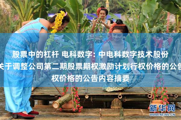 股票中的杠杆 电科数字: 中电科数字技术股份有限公司关于调整公司第二期股票期权激励计划行权价格的公告内容摘要