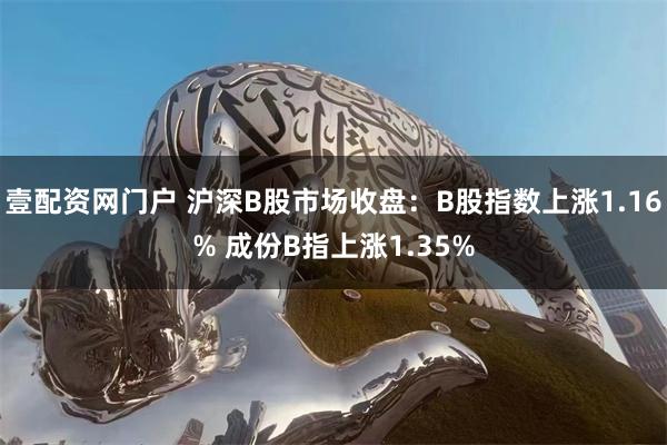 壹配资网门户 沪深B股市场收盘：B股指数上涨1.16% 成份B指上涨1.35%